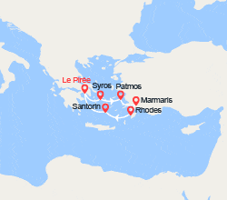 itin&eacute;raire croisi&egrave;re Méditerranée Orientale : Grèce, Turquie 