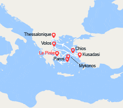 itin&eacute;raire croisi&egrave;re Méditerranée Orientale : Grèce, Turquie 
