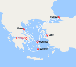 itinéraire croisière Méditerranée Orientale : Grèce, Turquie 
