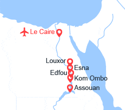 itinéraire croisière Nil : Horus (Caire et croisière )  