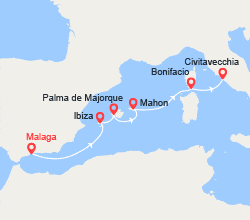 itinéraire croisière Iles Baléares : Îles Baléares et Corse 