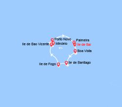 itinéraire croisière Afrique : Îles de l'archipel du Cap-Vert 
