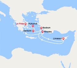 itinéraire croisière Méditerranée Orientale : Îles Grecques, Chypre, Turquie 