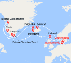 itinéraire croisière Islande : Islande, Groenland, Orcades 