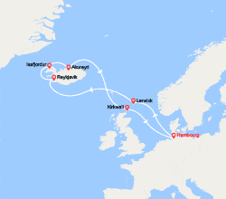 itinéraire croisière Islande : Islande, Royaume-Uni 