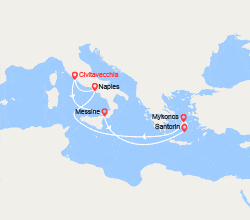 itin&eacute;raire croisi&egrave;re Méditerranée Orientale : Italie, Iles Grecques 