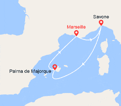 itin&eacute;raire croisi&egrave;re Méditerranée Occidentale : Italie, Majorque 
