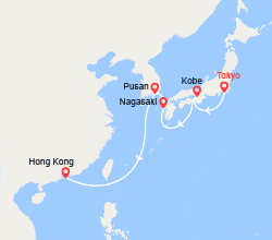 itinéraire croisière Asie : Japon, Corée du Sud, Chine 