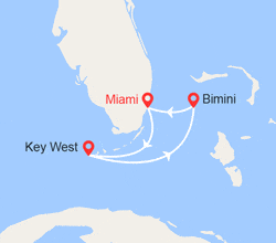 itinéraire croisière Caraïbes et Antilles : Key West, Bahamas  