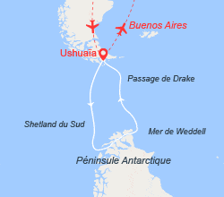 itinéraire croisière Groenland - Arctique - Antarctique : L'Antarctique emblématique 