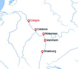 itinéraire croisière Rhin et ses affluents : La magie de noël sur le Rhin 