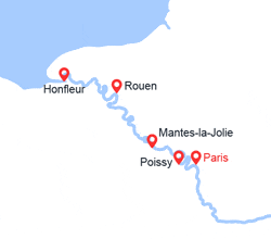 itin&eacute;raire croisi&egrave;re Seine : La vallée de la Seine et ses escales incontournables (SEN_PP) 