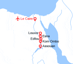 itinéraire croisière Nil : Le Caire et Croisière FRAMISSIMA 