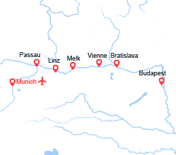 itinéraire croisière Danube : Le Danube musical, de Passau à Budapest 
