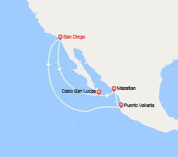 itinéraire croisière Amérique du Nord : Le Mexique depuis San Diego 