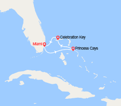 itinéraire croisière Caraïbes et Antilles : Les Bahamas : Princess Cays et Celebration Key 