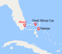 itin&eacute;raire croisi&egrave;re Caraïbes et Antilles : Les Bahamas: Nassau, Great Strirup Cay 