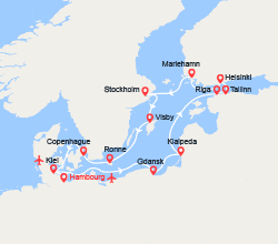 itin&eacute;raire croisi&egrave;re Baltique : Les Belles du Nord 