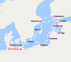 itin&eacute;raire croisi&egrave;re Europe du Nord : Les Capitales Baltes 