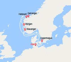 itinéraire croisière Fjords : Les Fjords Norvègiens 