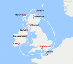 itinéraire croisière Iles Britanniques : Lieux mythiques et paysages enchanteurs des Iles Britanniques (C) 