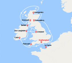 itinéraire croisière Iles Britanniques : Lieux mythiques et paysages enchanteurs des Iles Britanniques (E) 