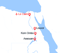 itinéraire croisière Nil : Magie du Nil et découverte du Caire 
