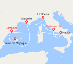 itinéraire croisière Méditerranée : Merveilles de la Méditerranée 