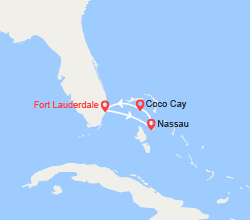 itinéraire croisière Caraïbes et Antilles : Nassau et CocoCay 