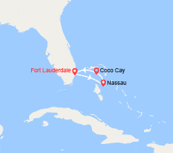 itinéraire croisière Caraïbes et Antilles : Nassau et CocoCay 