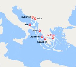 itinéraire croisière Méditerranée Orientale : Paradisiaque Adriatique 