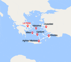 itin&eacute;raire croisi&egrave;re Méditerranée Orientale : Paradisiaque Adriatique : Grèce, Italie, Croatie 