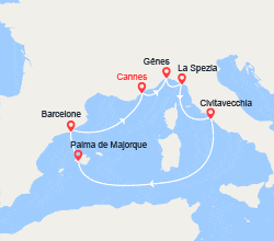 itinéraire croisière Méditerranée : Provence, Italie, Baléares 