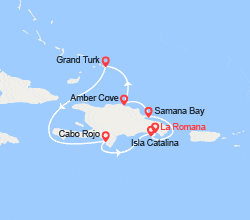 itinéraire croisière Caraïbes et Antilles : Rép. Dominicaine,  îles Turks et Caïques