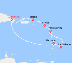itin&eacute;raire croisi&egrave;re Caraïbes et Antilles : Rép. Dominicaine, Antilles, îles Vierges 