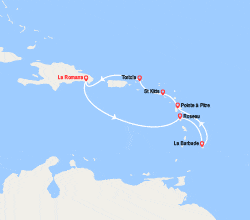 itinéraire croisière Caraïbes et Antilles : Rép. Dominicaine, Dominique, Antilles, îles Vierges 