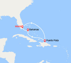 itin&eacute;raire croisi&egrave;re Caraïbes et Antilles : République Dominicaine, Bahamas 