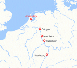 itin&eacute;raire croisi&egrave;re Rhin et ses affluents : Réveillon en Hollande et dans la vallée du Rhin romantique (ACS_PP) 