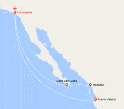 itinéraire croisière Amérique du Nord : Riviera mexicaine de Los Angeles 