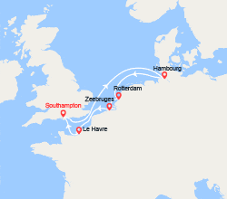 itinéraire croisière Europe du Nord : Royaume-Uni, Allemagne, Pays-Bas, Belgique 