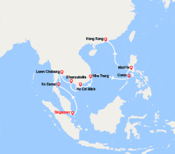 itinéraire croisière Asie : Singapour, Thaïlande, Vietnam, Chine 
