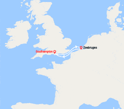 itin&eacute;raire croisi&egrave;re Europe du Nord : Southampton et Bruges 