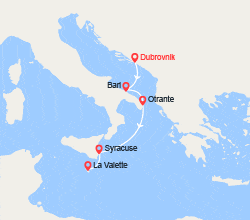 itin&eacute;raire croisi&egrave;re Méditerranée Orientale : Splendeurs méditerranéennes (DLV_PP) 