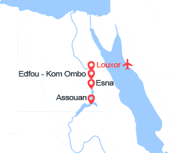 itin&eacute;raire croisi&egrave;re Nil : Sur le Nil : sur la terre des Pharaons 