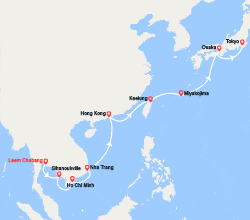 itin&eacute;raire croisi&egrave;re Asie : Thaïlande, Vietnam, Hong Kong, Japon 