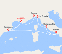 itinéraire croisière Méditerranée Occidentale : Tour d'Italie 