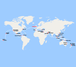 itinéraire croisière Tour du Monde : Tour du Monde 2026 