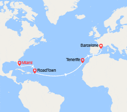 itinéraire croisière Transatlantique : Transatlantique : de Floride en Espagne