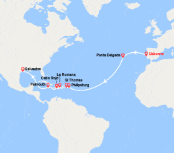 itinéraire croisière Transatlantique : Transatlantique : du Portugal au Texas 
