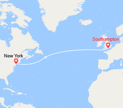 itinéraire croisière Transatlantique : Traversée transatlantique de Southampton à New York 